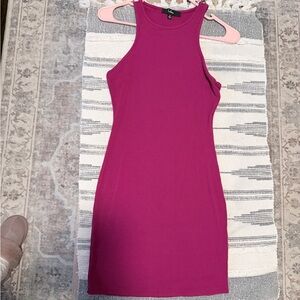 Lulu's Vibrant Pink Sleeveless Mini Dress